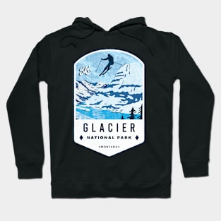 Ski Glacier National Park Montana Hoodie